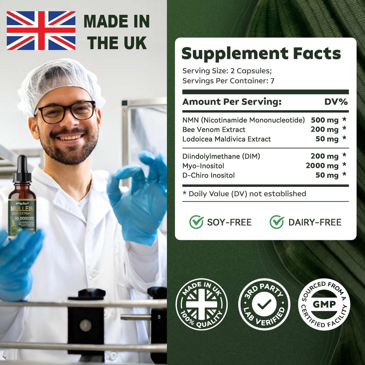 Official Store:Piguiay® Organic Lung Cleansing Mullein Leaf Extract Drops - American Thoracic Society Endorsed to Support Lung Health💌